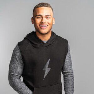 BOLT Sleeveless Hoodie - Black/Black Bolt YS